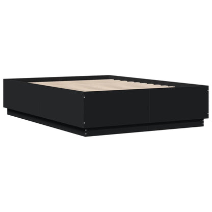 Giroletto con Luci LED Nero 120x190 cm in Legno Multistrato | homemem39