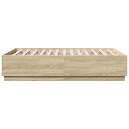 Giroletto Luci LED Rovere Sonoma 120x190 cm Legno Multistrato | homemem39