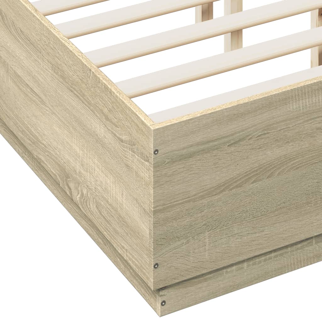 Giroletto Luci LED Rovere Sonoma 120x190 cm Legno Multistrato | homemem39