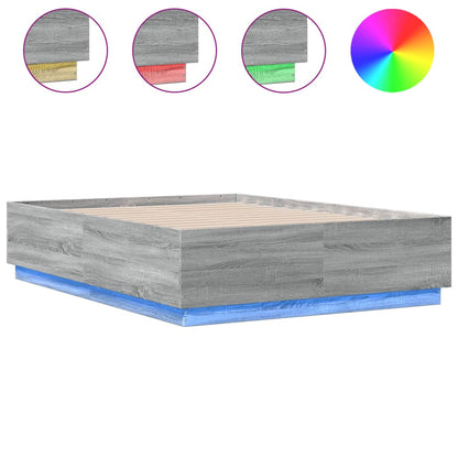 Giroletto Luci LED Grigio Sonoma 120x190 cm Legno Multistrato | homemem39