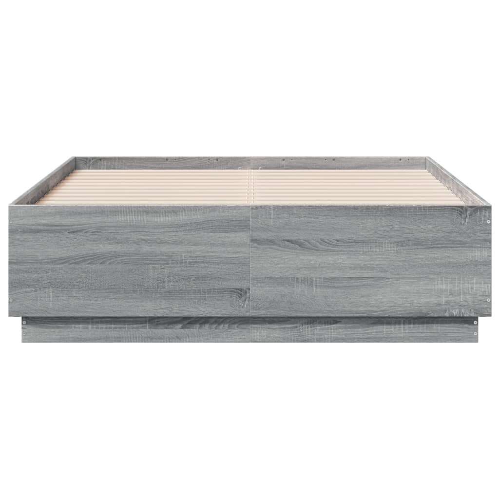 Giroletto Luci LED Grigio Sonoma 120x190 cm Legno Multistrato | homemem39