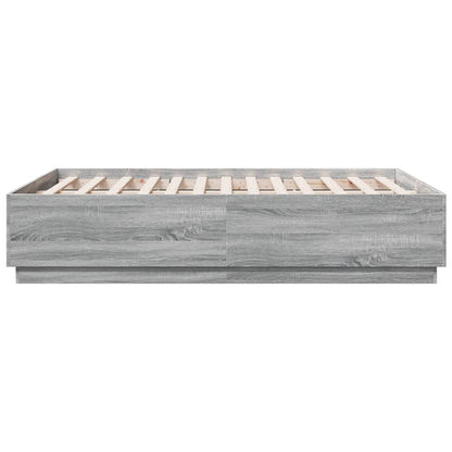 Giroletto Luci LED Grigio Sonoma 120x190 cm Legno Multistrato | homemem39