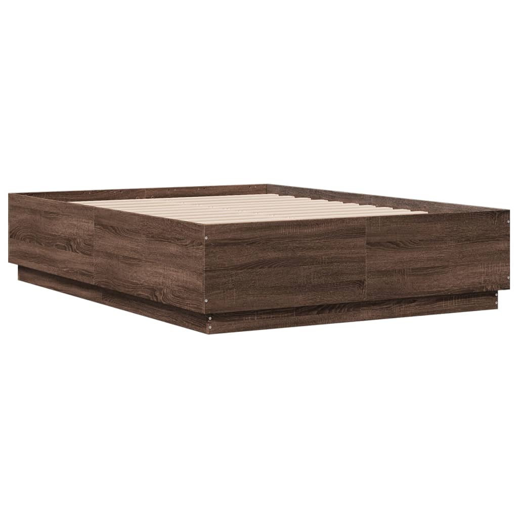 Giroletto Luci LED Rovere Marrone 120x190 cm Legno Multistrato | homemem39