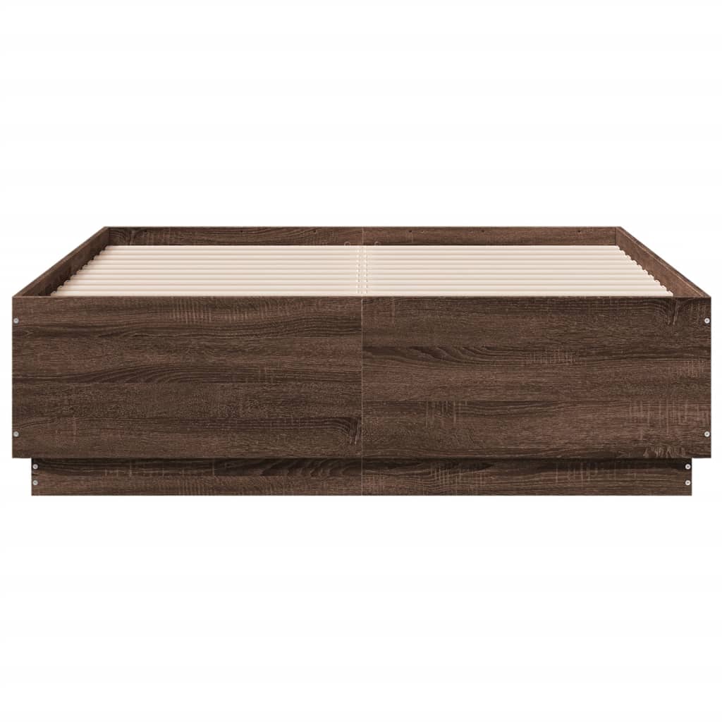 Giroletto Luci LED Rovere Marrone 120x190 cm Legno Multistrato | homemem39
