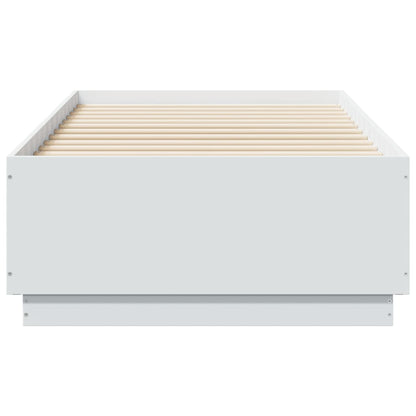 Giroletto con Luci LED Bianco 90x190 cm in Legno Multistrato | homemem39