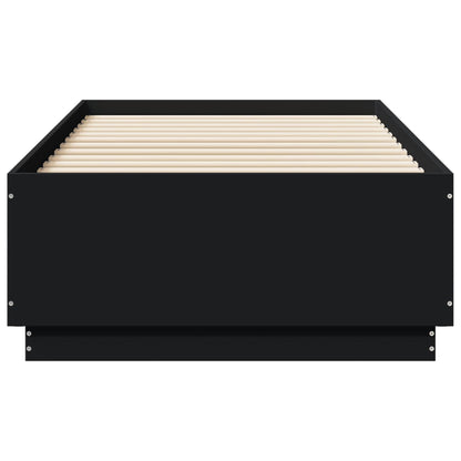 Giroletto con Luci LED Nero 90x190 cm in Legno Multistrato | homemem39
