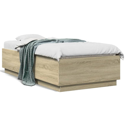 Giroletto Luci LED Rovere Sonoma 90x190 cm in Legno Multistrato | homemem39
