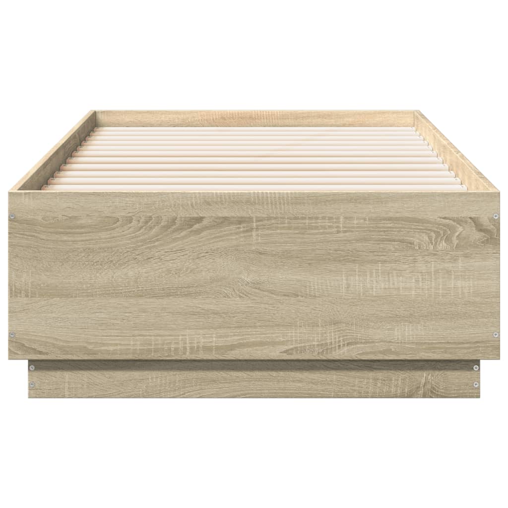 Giroletto Luci LED Rovere Sonoma 90x190 cm in Legno Multistrato | homemem39