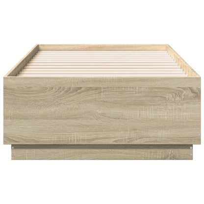 Giroletto Luci LED Rovere Sonoma 90x190 cm in Legno Multistrato | homemem39