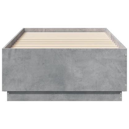 Giroletto Luci LED Grigio Cemento 90x190cm in Legno Multistrato | homemem39
