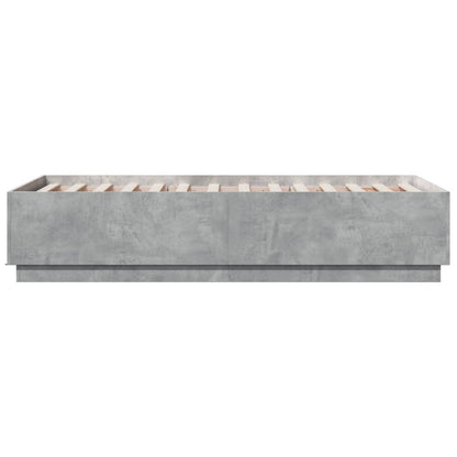 Giroletto Luci LED Grigio Cemento 90x190cm in Legno Multistrato | homemem39