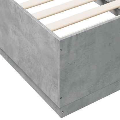 Giroletto Luci LED Grigio Cemento 90x190cm in Legno Multistrato | homemem39