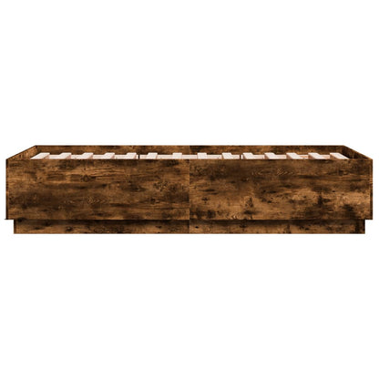 Giroletto Luci LED Rovere Fumo 90x190 cm in Legno Multistrato