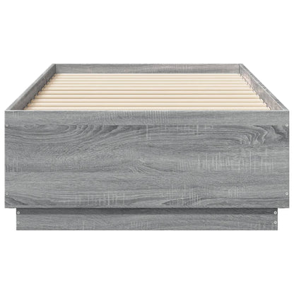 Giroletto Luci LED Grigio Sonoma 90x190 cm in Legno Multistrato | homemem39