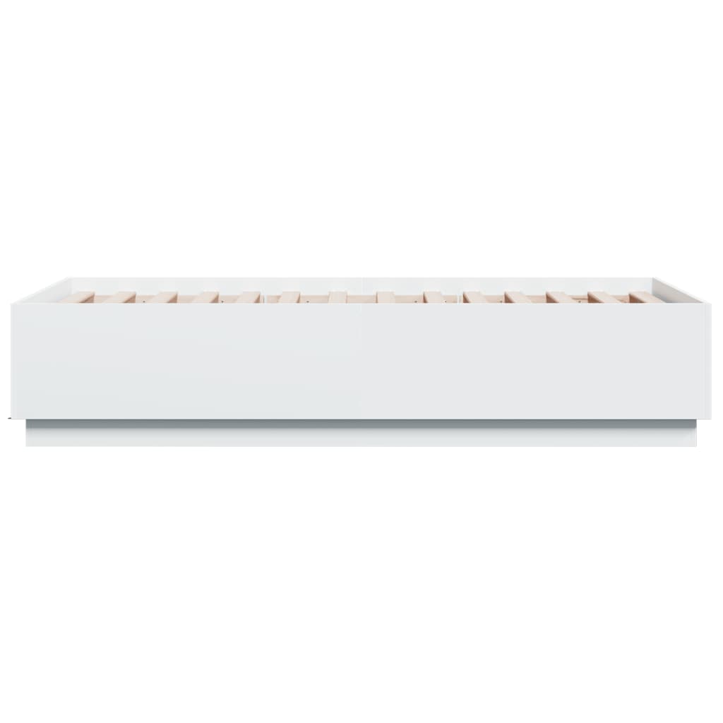 Giroletto con Luci LED Bianco 75x190 cm in Legno Multistrato | homemem39