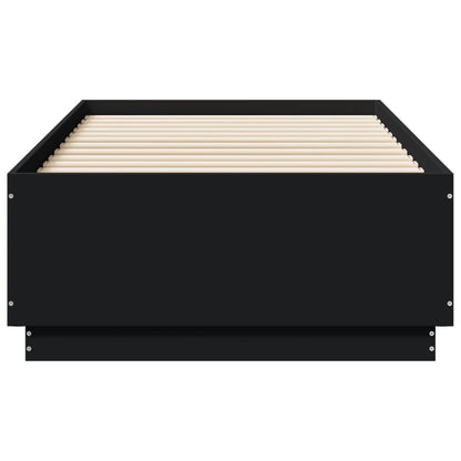Giroletto con Luci LED Nero 75x190 cm in Legno Multistrato | homemem39