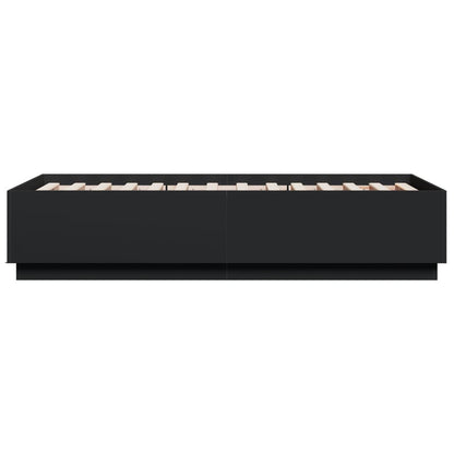 Giroletto con Luci LED Nero 75x190 cm in Legno Multistrato | homemem39
