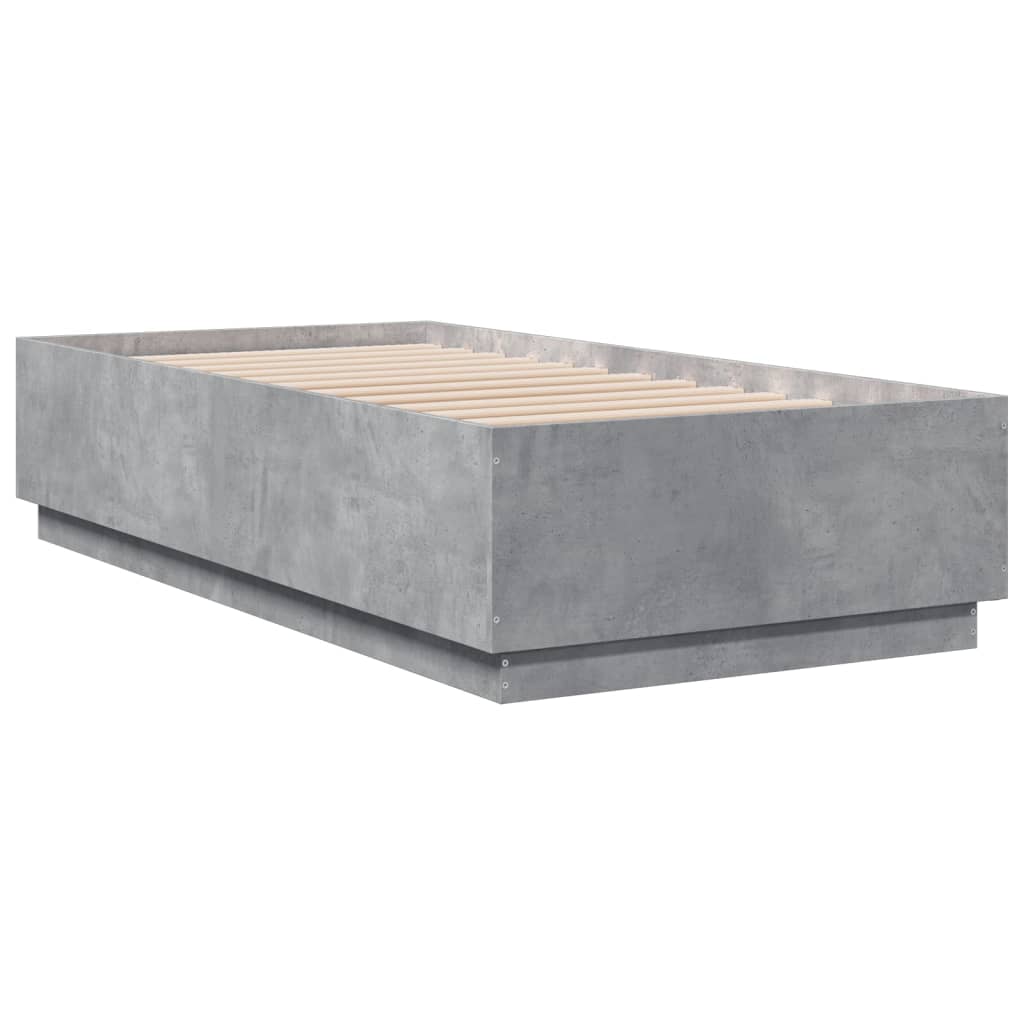 Giroletto Luci LED Grigio Cemento 75x190cm in Legno Multistrato | homemem39