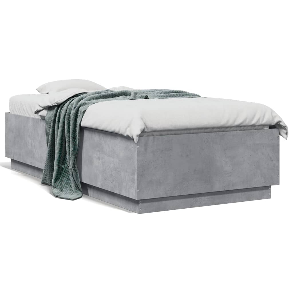 Giroletto Luci LED Grigio Cemento 75x190cm in Legno Multistrato | homemem39