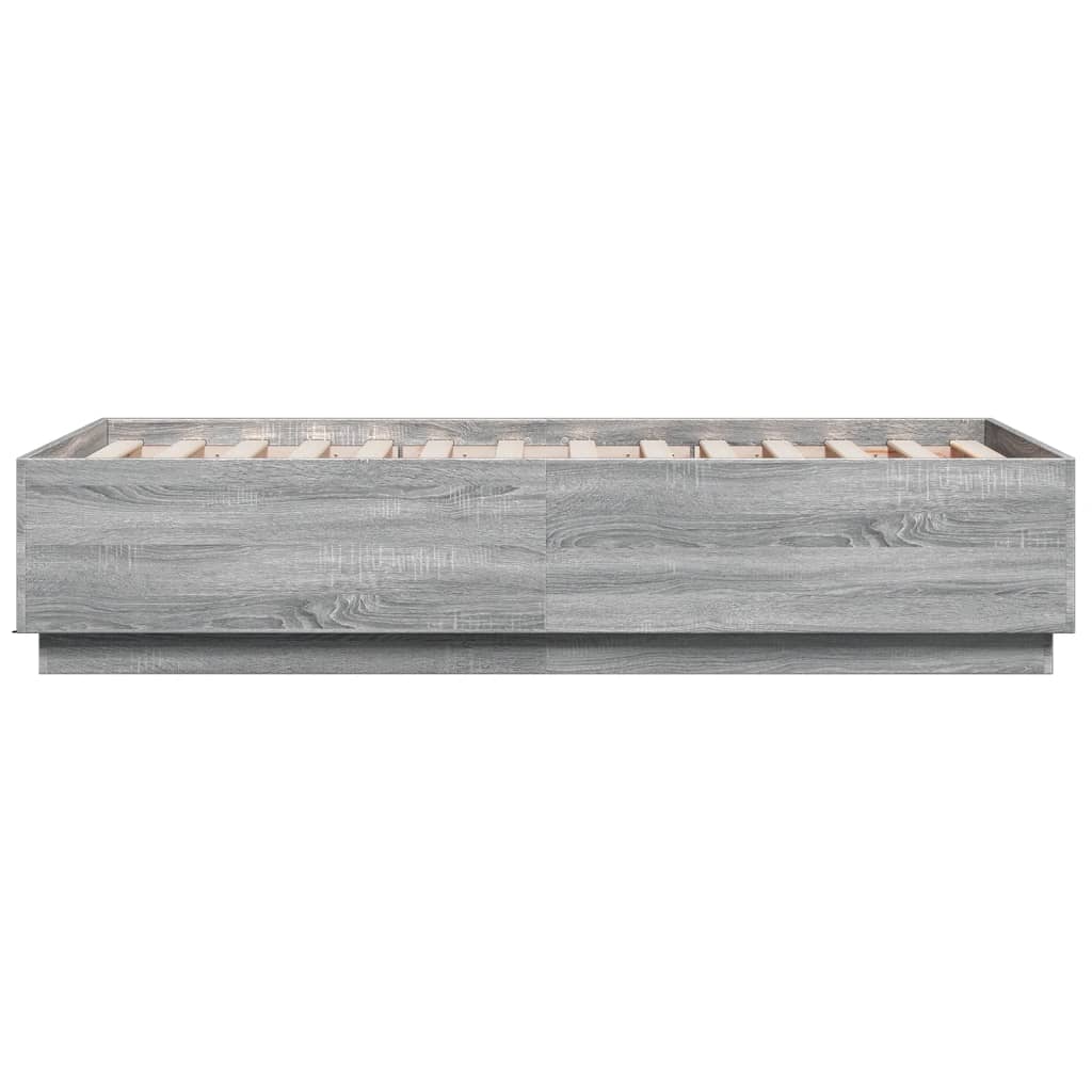 Giroletto Luci LED Grigio Sonoma 75x190 cm in Legno Multistrato | homemem39