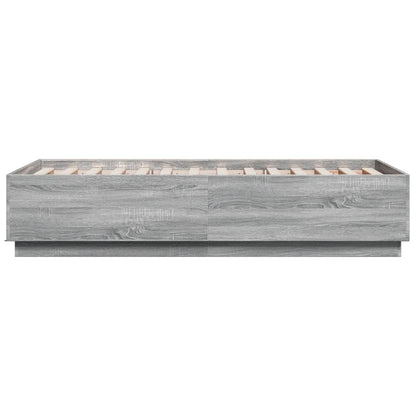Giroletto Luci LED Grigio Sonoma 75x190 cm in Legno Multistrato | homemem39