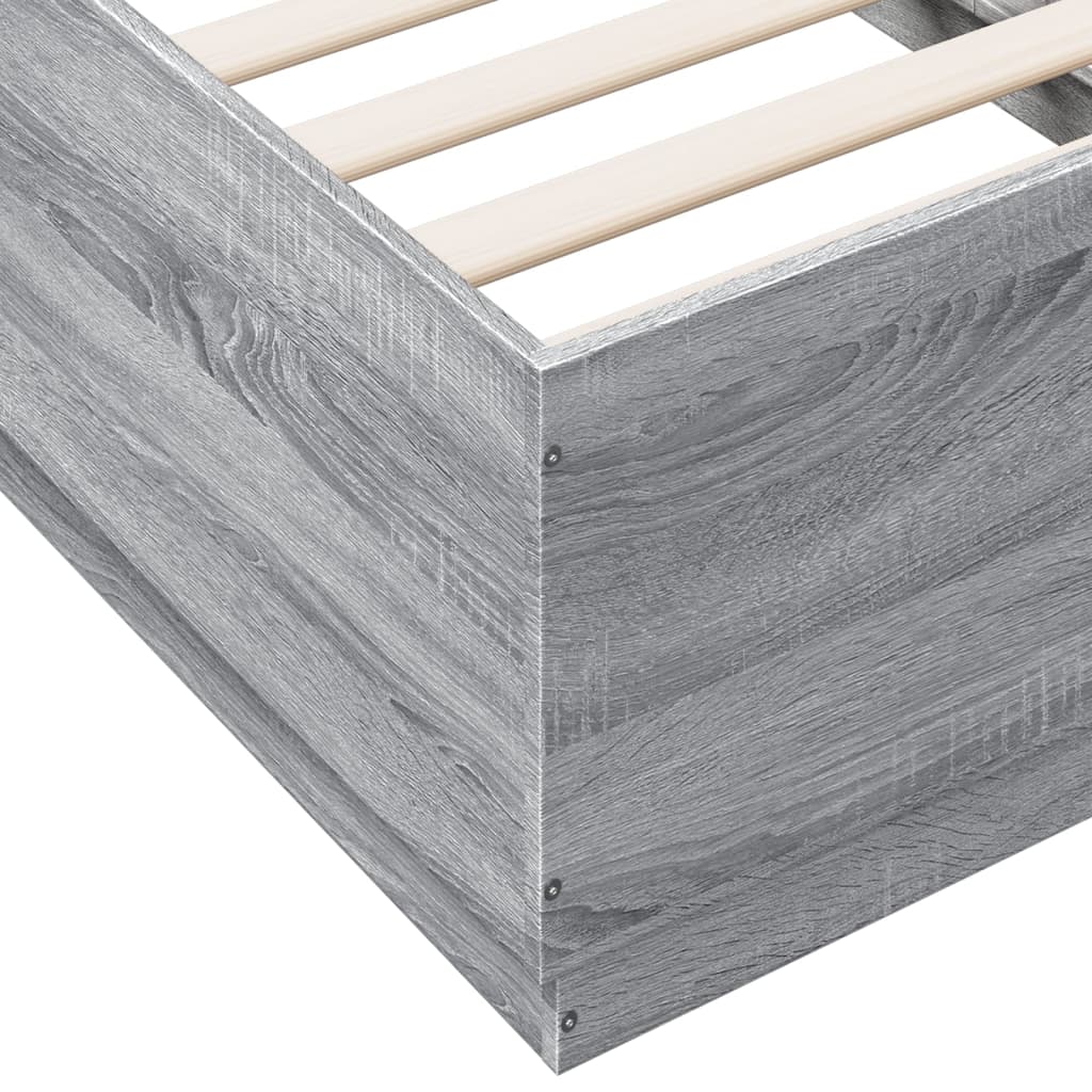 Giroletto Luci LED Grigio Sonoma 75x190 cm in Legno Multistrato | homemem39