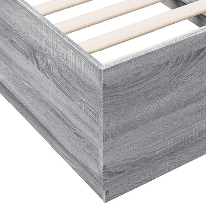 Giroletto Luci LED Grigio Sonoma 75x190 cm in Legno Multistrato | homemem39