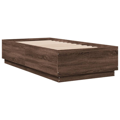 Giroletto Luci LED Rovere Marrone 75x190cm in Legno Multistrato | homemem39