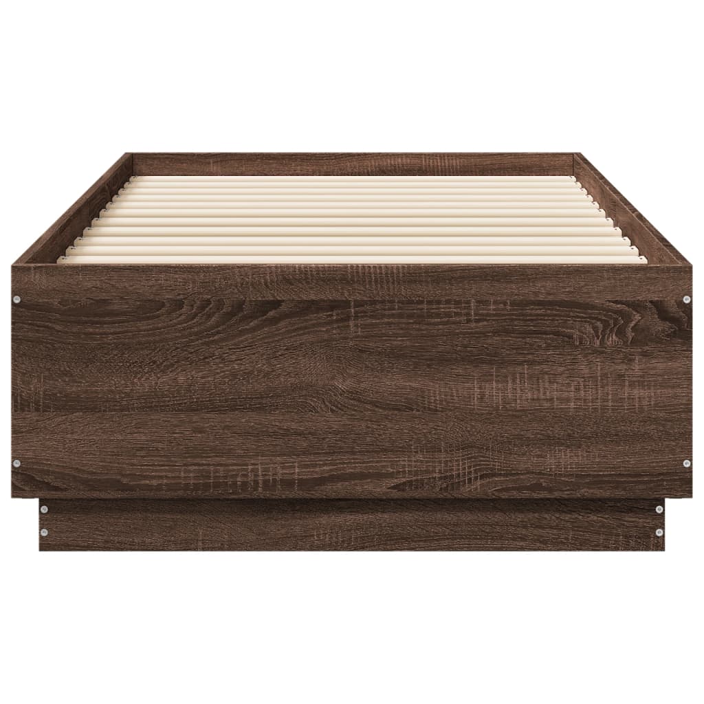 Giroletto Luci LED Rovere Marrone 75x190cm in Legno Multistrato | homemem39