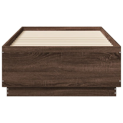 Giroletto Luci LED Rovere Marrone 75x190cm in Legno Multistrato | homemem39