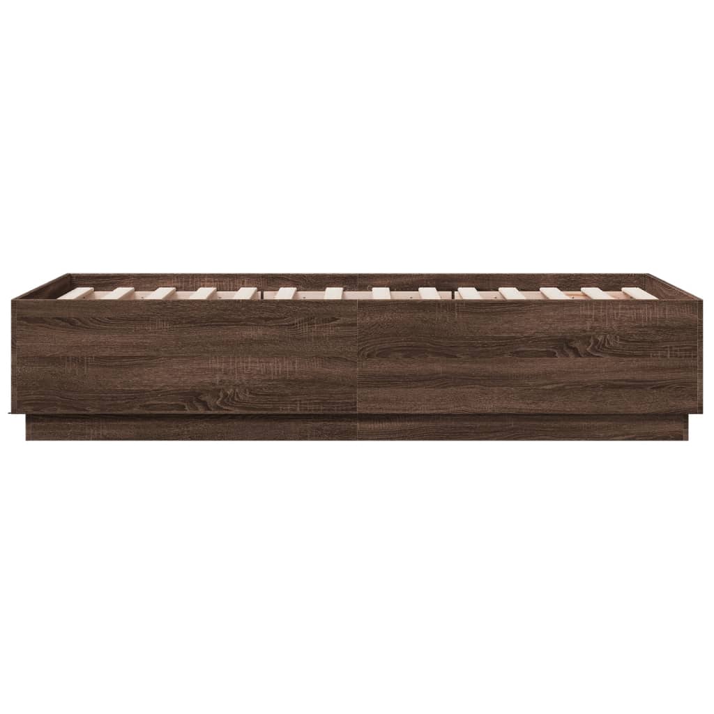 Giroletto Luci LED Rovere Marrone 75x190cm in Legno Multistrato | homemem39