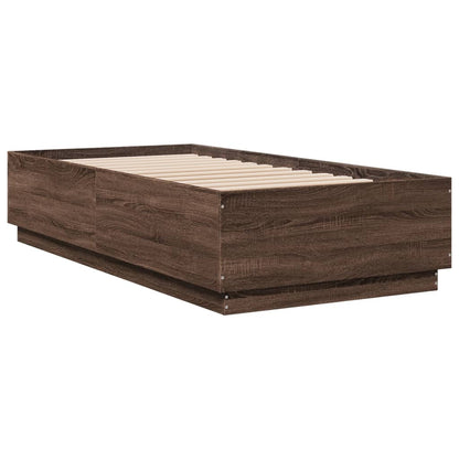 Giroletto Luci LED Rovere Marrone 75x190cm in Legno Multistrato | homemem39