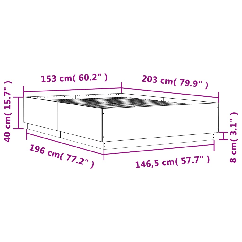 Giroletto Bianco 150x200 cm in Legno Multistrato | homemem39