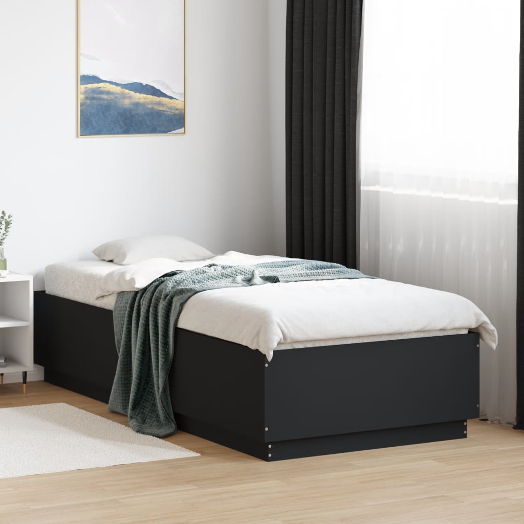 Giroletto Nero 90x200 cm in Legno Multistrato | homemem39