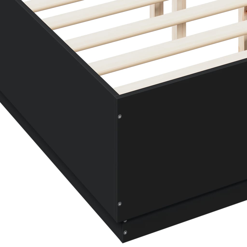 Giroletto Nero 135x190 cm in Legno Multistrato | homemem39