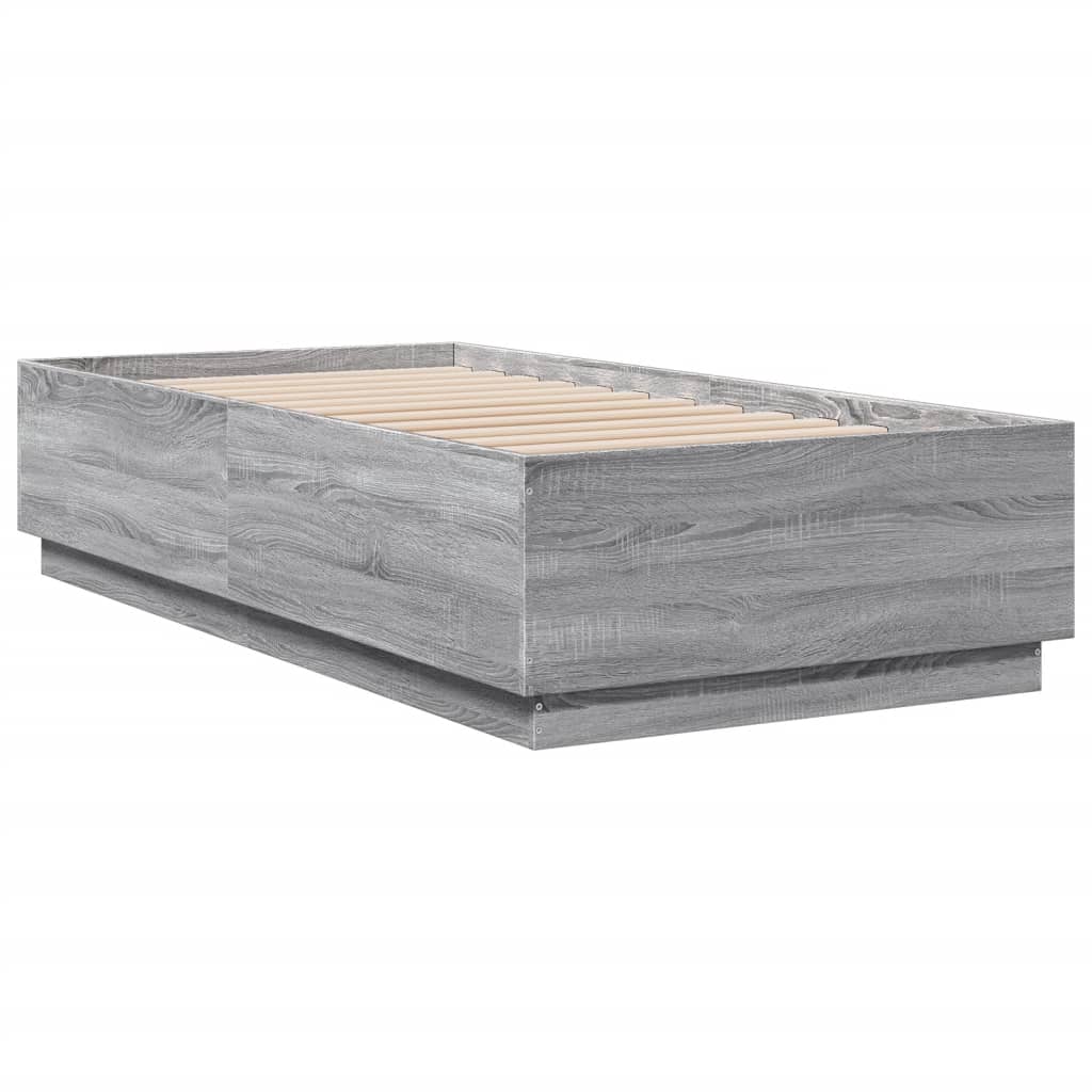 Sonoma Gray Bed Frame 90x190 cm in Plywood