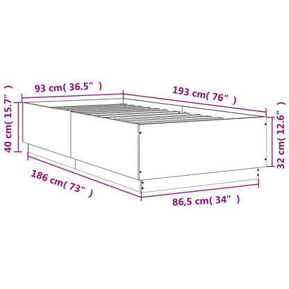 Giroletto Rovere Marrone 90x190 cm in Legno Multistrato | homemem39