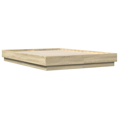 Giroletto con Luci LED Rovere Sonoma 160x200 cm