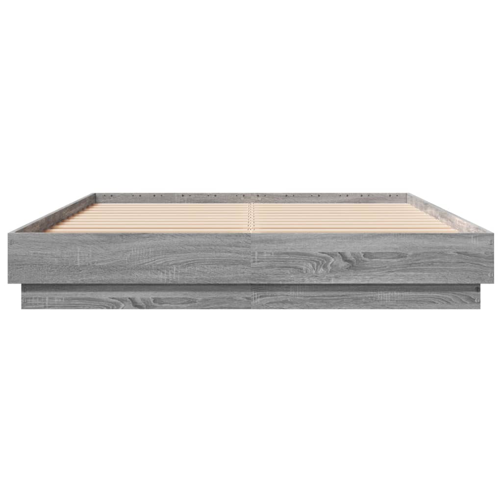 Giroletto con Luci LED Grigio Sonoma 160x200 cm | homemem39