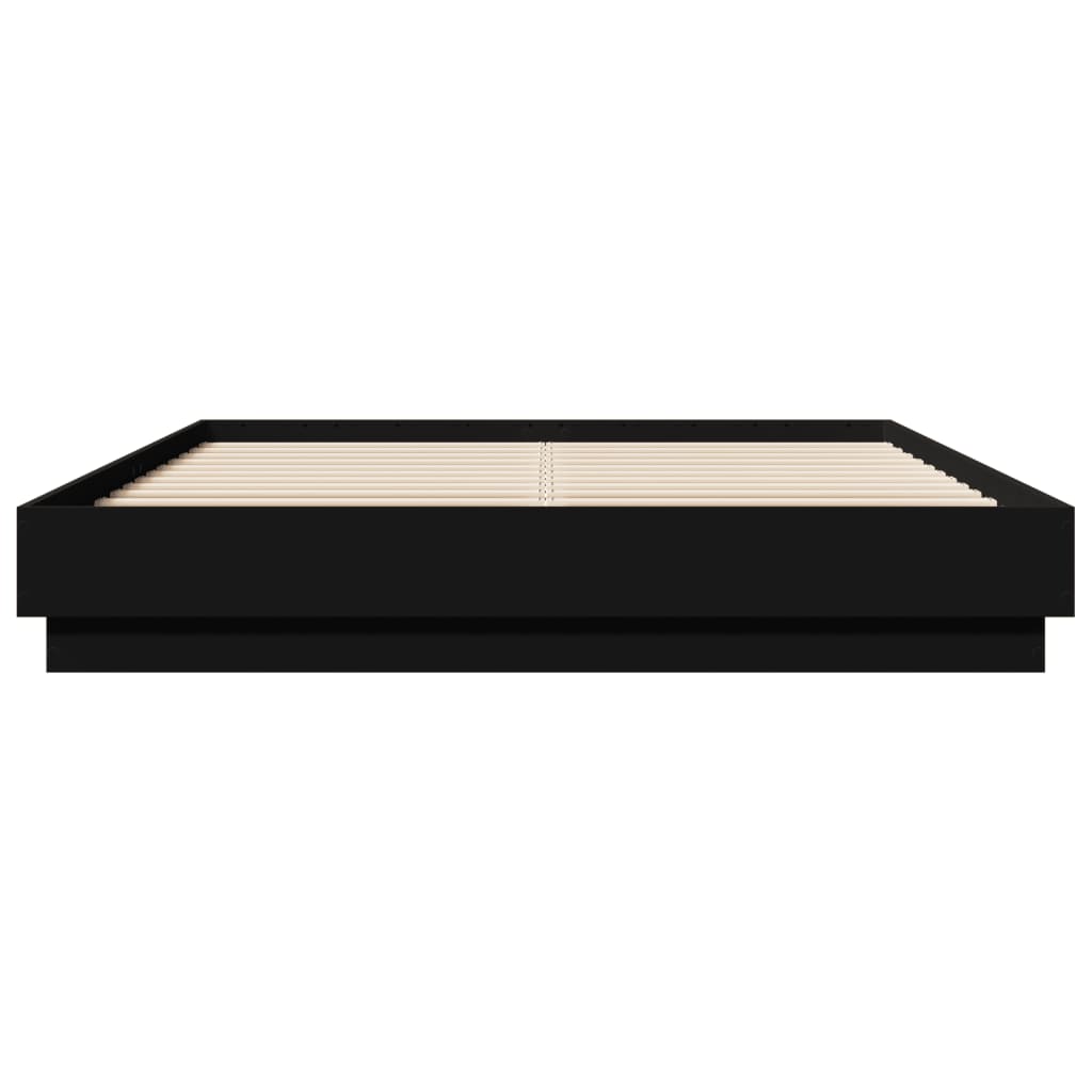 Giroletto con LED senza Materasso Nero 150x200 cm