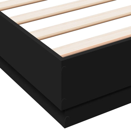 Giroletto con LED senza Materasso Nero 150x200 cm