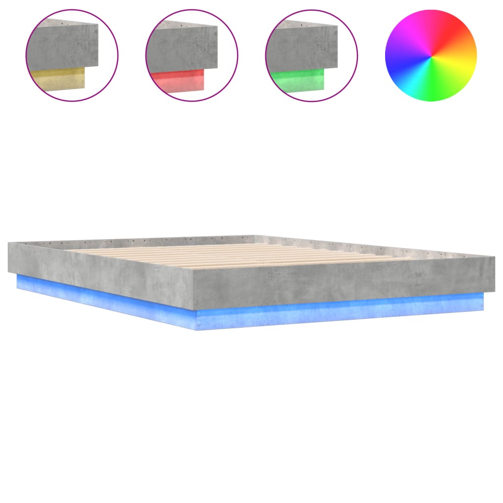Giroletto con Luci LED Grigio Cemento 150x200 cm | homemem39