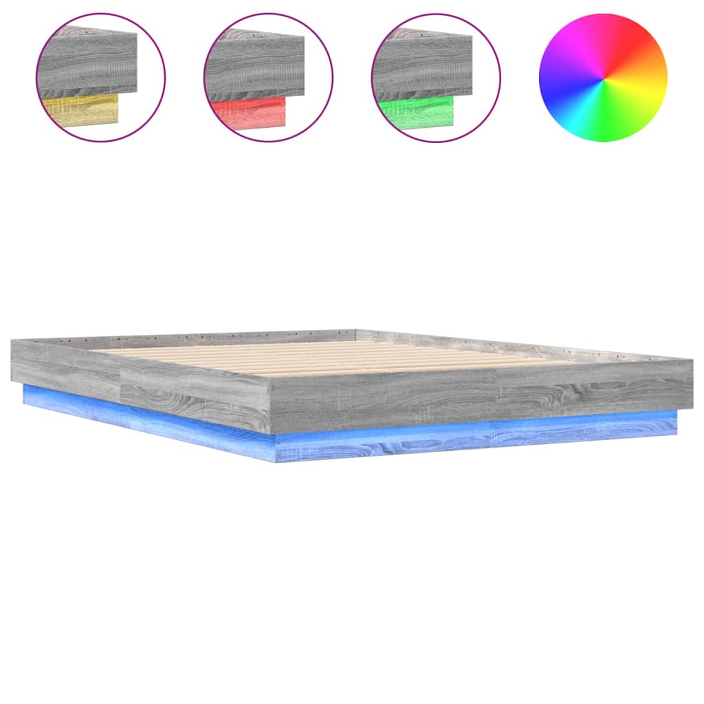 Giroletto con Luci LED Grigio Sonoma 150x200 cm | homemem39