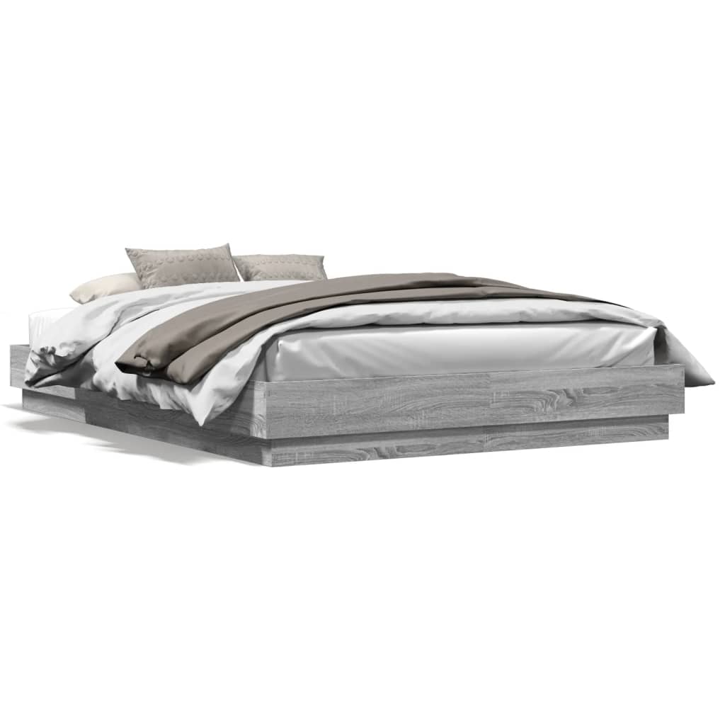 Giroletto con Luci LED Grigio Sonoma 150x200 cm | homemem39