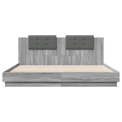 Giroletto Testiera Grigio Sonoma 200x200 cm Legno Multistrato