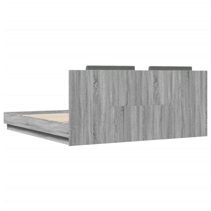 Giroletto Testiera Grigio Sonoma 200x200 cm Legno Multistrato