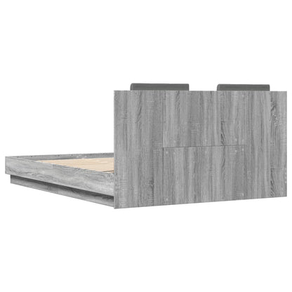 Giroletto Testiera Grigio Sonoma 140x200 cm Legno Multistrato