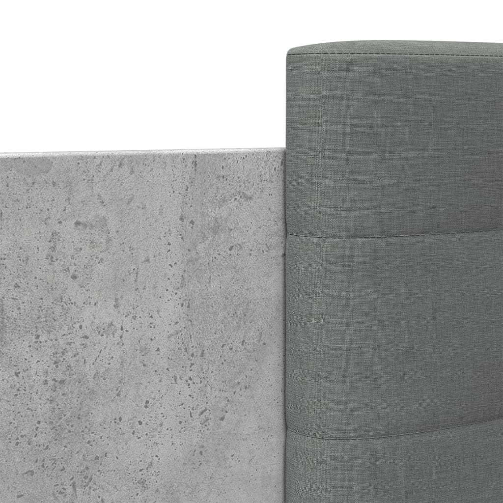 Giroletto con Testiera e LED Grigio Cemento 200x200 cm | homemem39