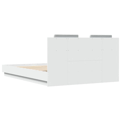 Giroletto con Testiera e LED Bianco 150x200 cm