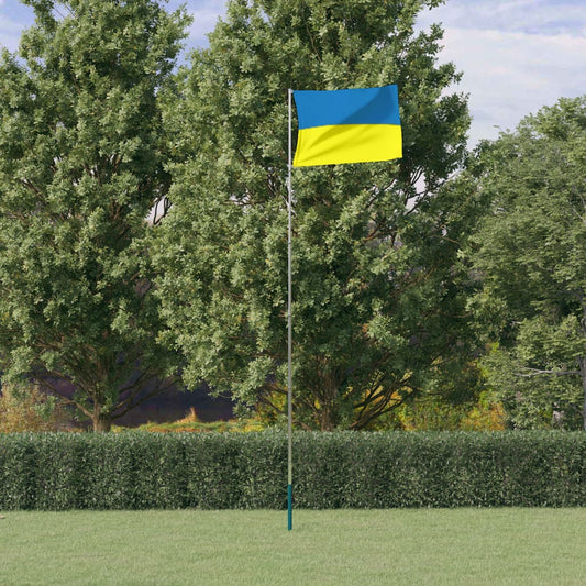 Asta e Bandiera Ucraina 5,55 m Alluminio | homemem39